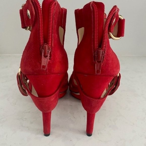 Jessica Simpson Red Suede Heels - Picture 3 of 9